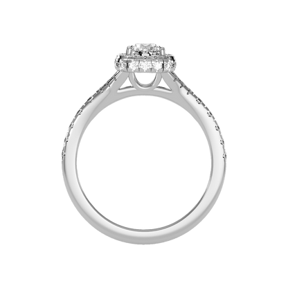Bene Halo Ring In 925 Sterling Silver - Two