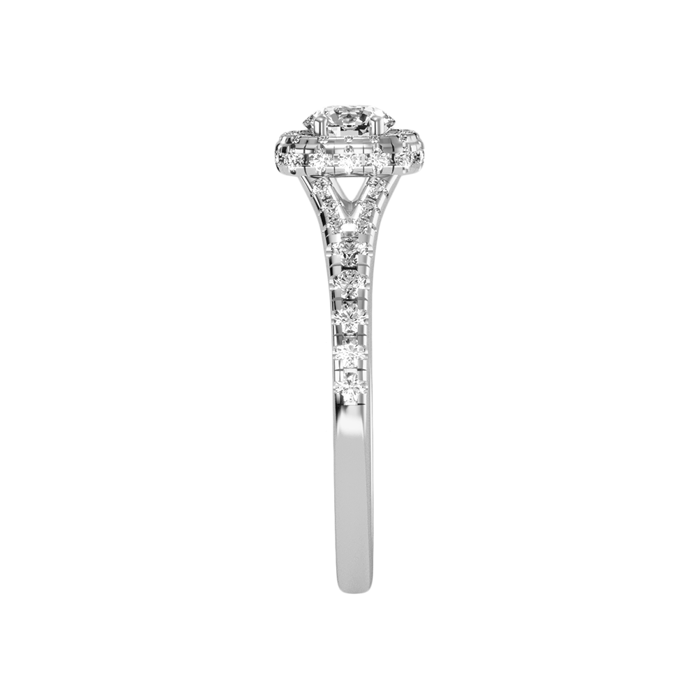 Bene Halo Ring In 925 Sterling Silver - Four