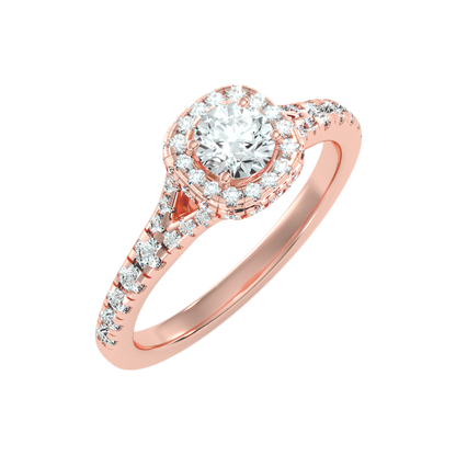 Bene Halo Ring In 925 Sterling Silver - Five