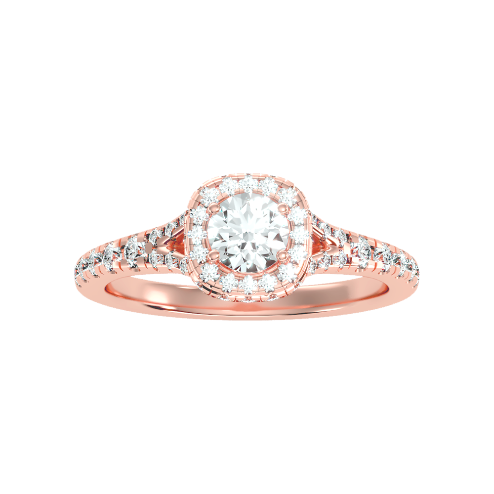 Bene Halo Ring In 925 Sterling Silver - Seven