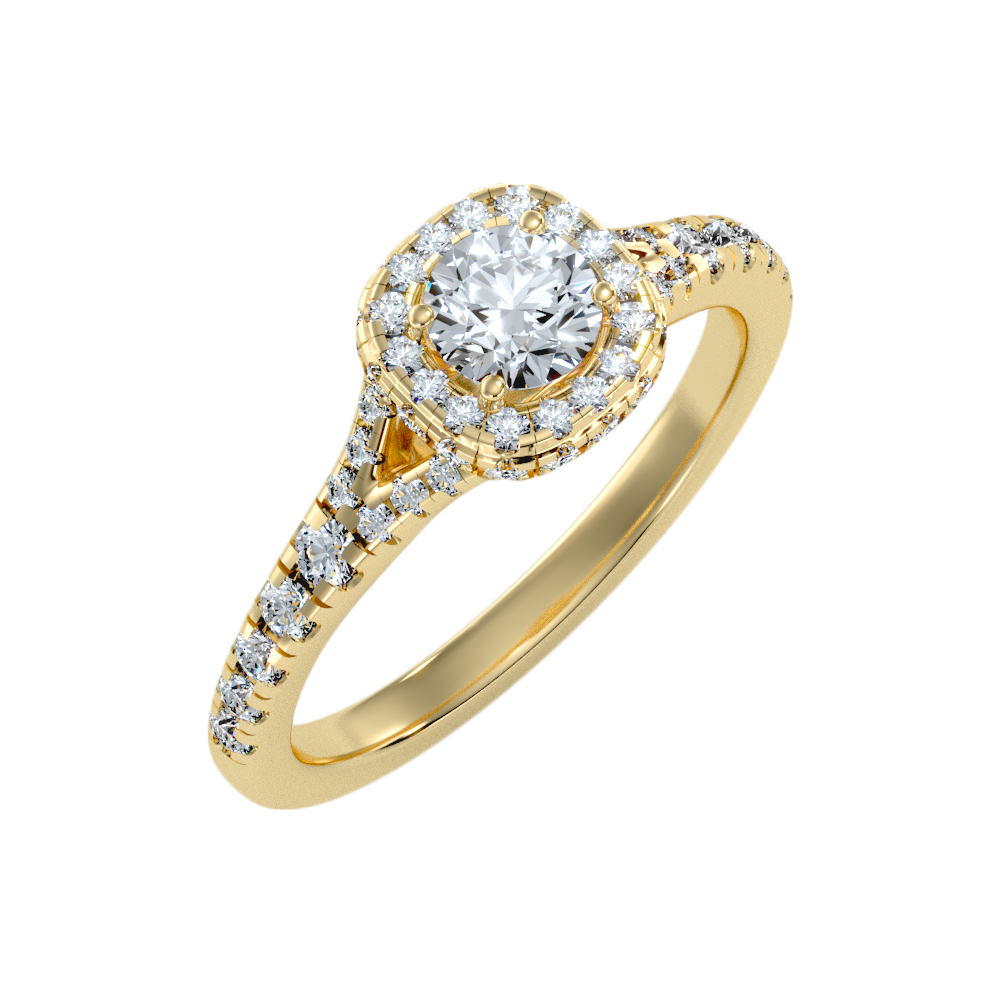Bene Halo Ring In 925 Sterling Silver - Nine
