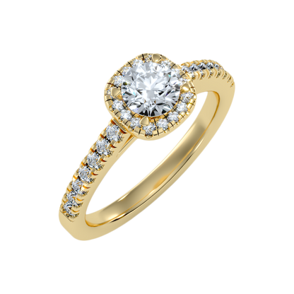 Bern Halo Diamond Engagement Ring - One