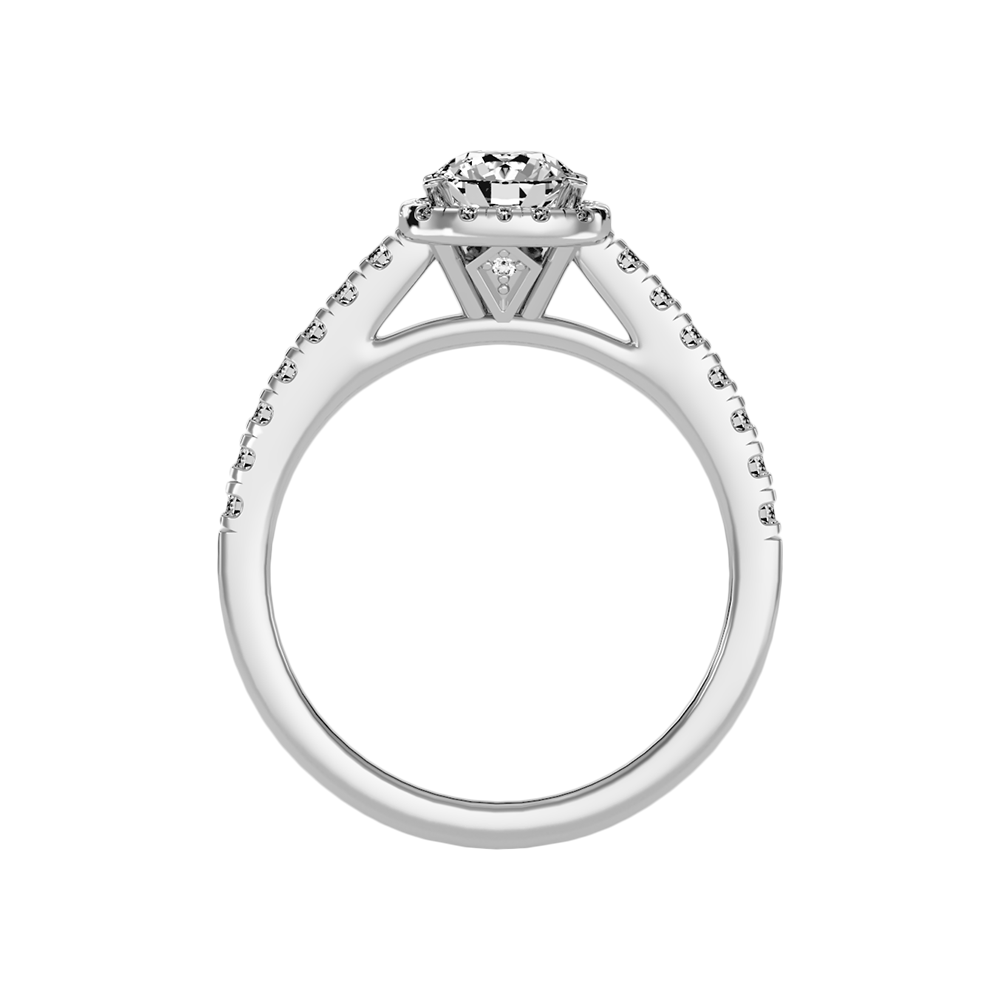 Bern Halo Diamond Engagement Ring In 925 Sterling Silver - Ten