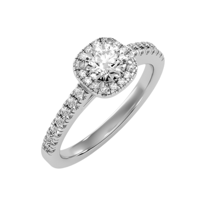 Bern Halo Diamond Engagement Ring - Eleven