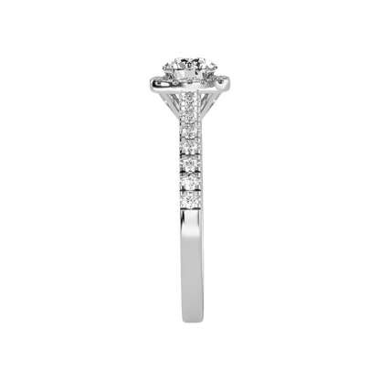 Bern Halo Diamond Engagement Ring In 925 Sterling Silver - Twelve