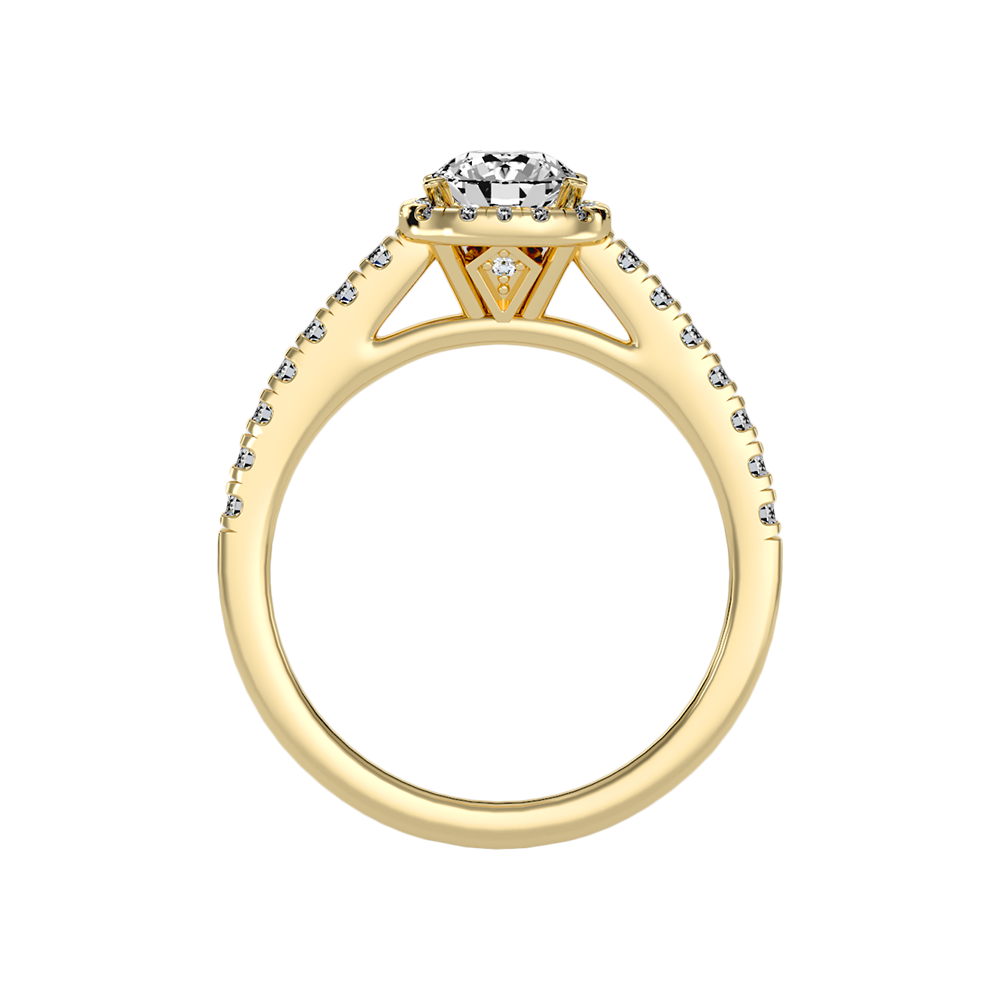 Bern Halo Diamond Engagement Ring In 925 Sterling Silver - Two