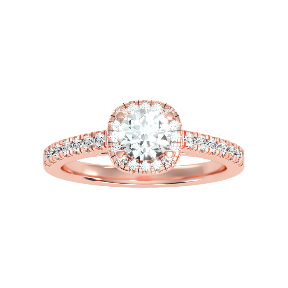 Bern Halo Diamond Engagement Ring - Five