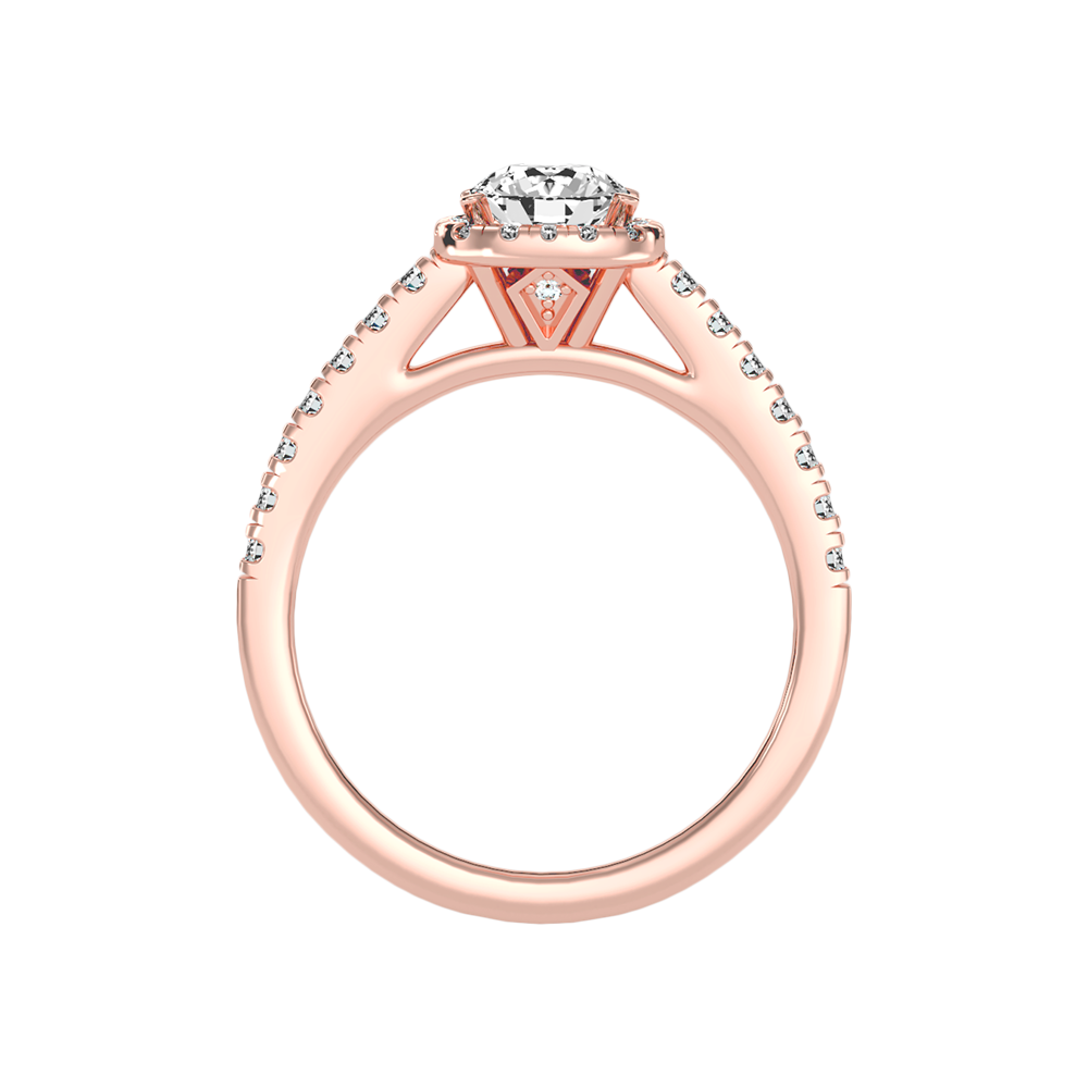Bern Halo Diamond Engagement Ring - Six