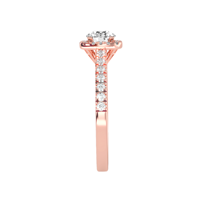 Bern Halo Diamond Engagement Ring - Eight