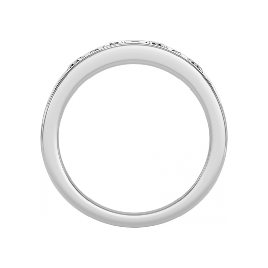 Besotted Dazzle Four Stone Band In 925 Sterling Silver - One