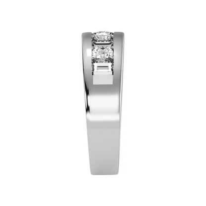 Besotted Dazzle Four Stone Band In 925 Sterling Silver - Three