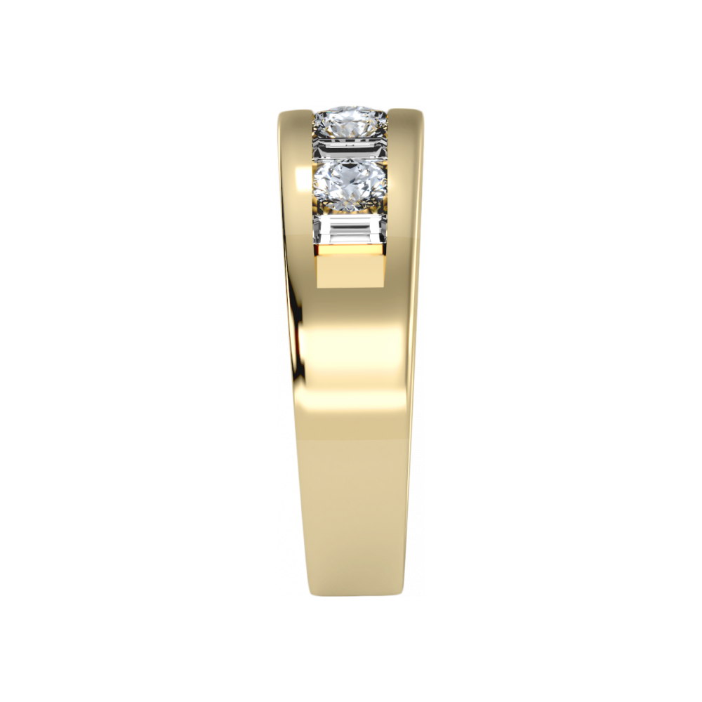 Besotted Dazzle Four Stone Band In 925 Sterling Silver - Seven