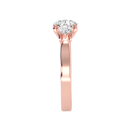 Rumie Tri Stone Ring In 925 Sterling Silver - Three