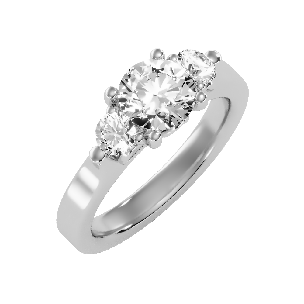 Rumie Tri Stone Ring - Five