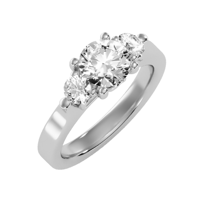 Rumie Tri Stone Ring - Five