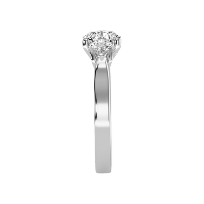 Rumie Tri Stone Ring In 925 Sterling Silver - Seven
