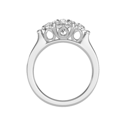 Rumie Tri Stone Ring In 925 Sterling Silver - Eight