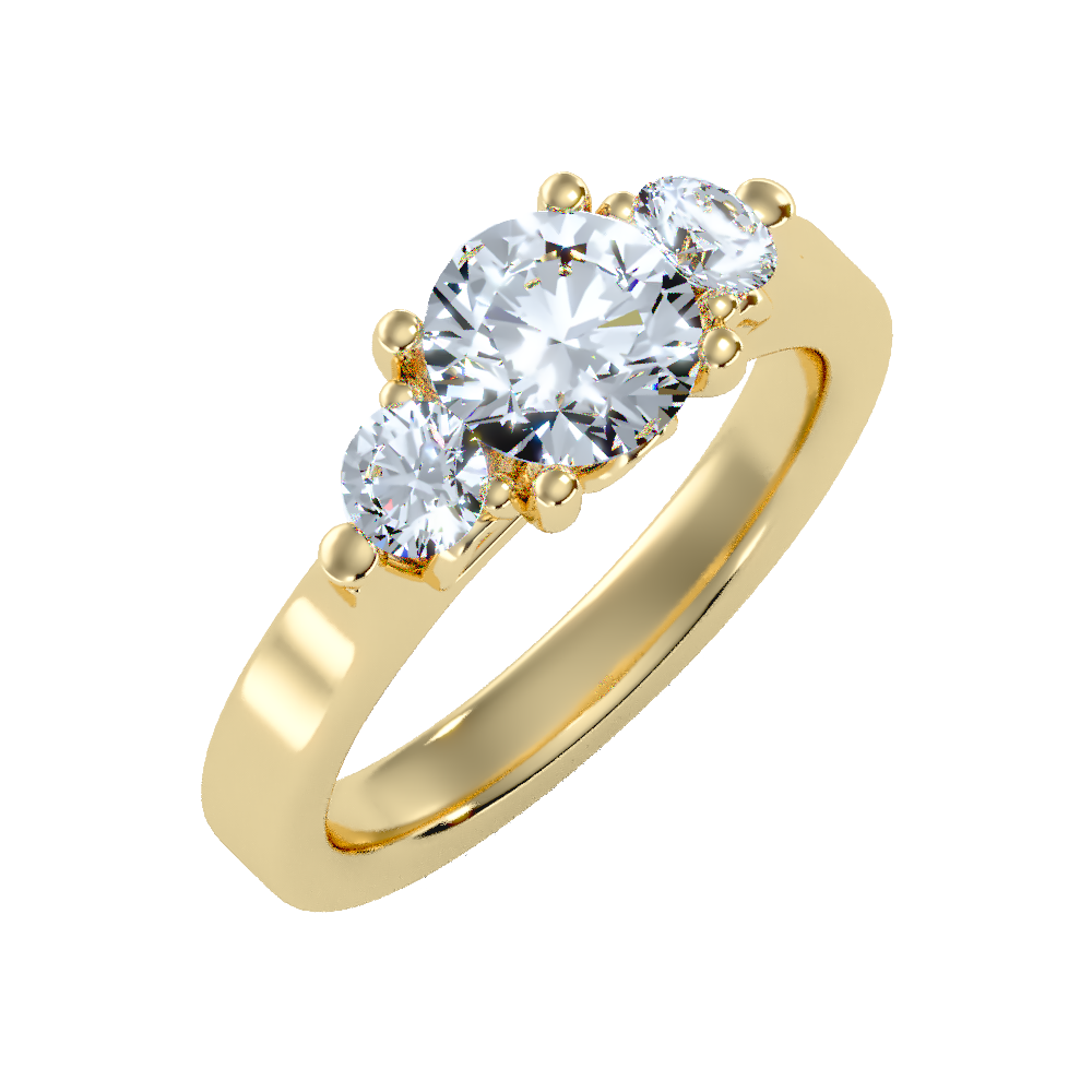 Rumie Tri Stone Ring - Nine