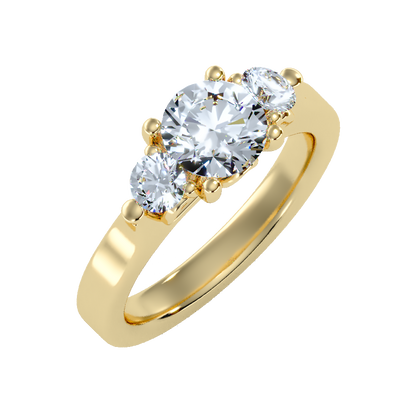 Rumie Tri Stone Ring - Nine