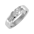 Blazing Men's Asymmetric Lab Grown Diamond Band