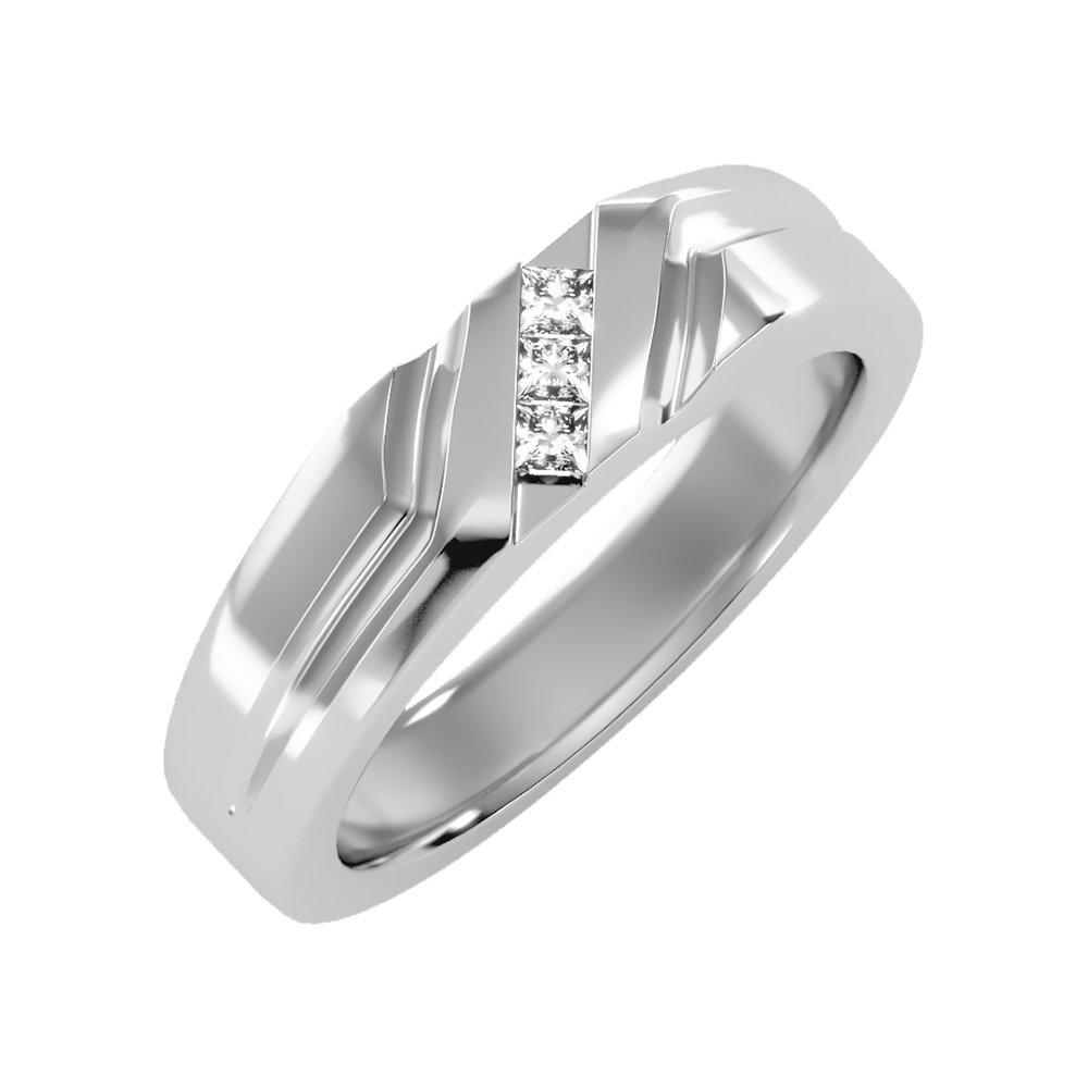 Blazing Men's Band In 925 Sterling Silver - One