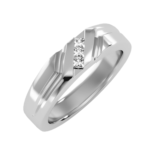 Blazing Men's Band In 925 Sterling Silver - One
