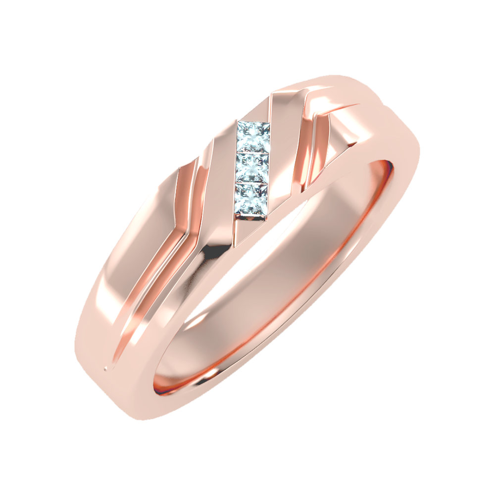 Blazing Men's Band In 925 Sterling Silver - Five