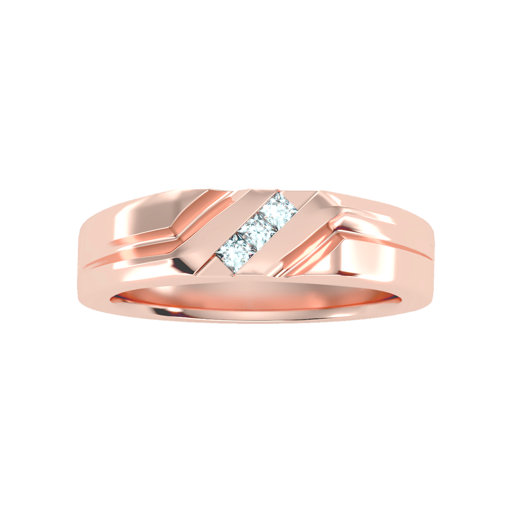 Blazing Men's Band In 925 Sterling Silver - Six