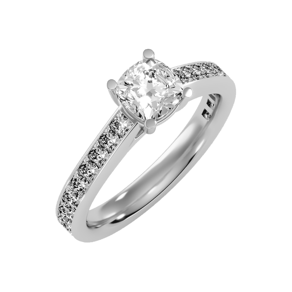 Blazing Solitaire Ring In 925 Sterling Silver - One