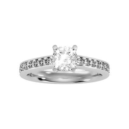 Blazing Solitaire Ring In 925 Sterling Silver - Three
