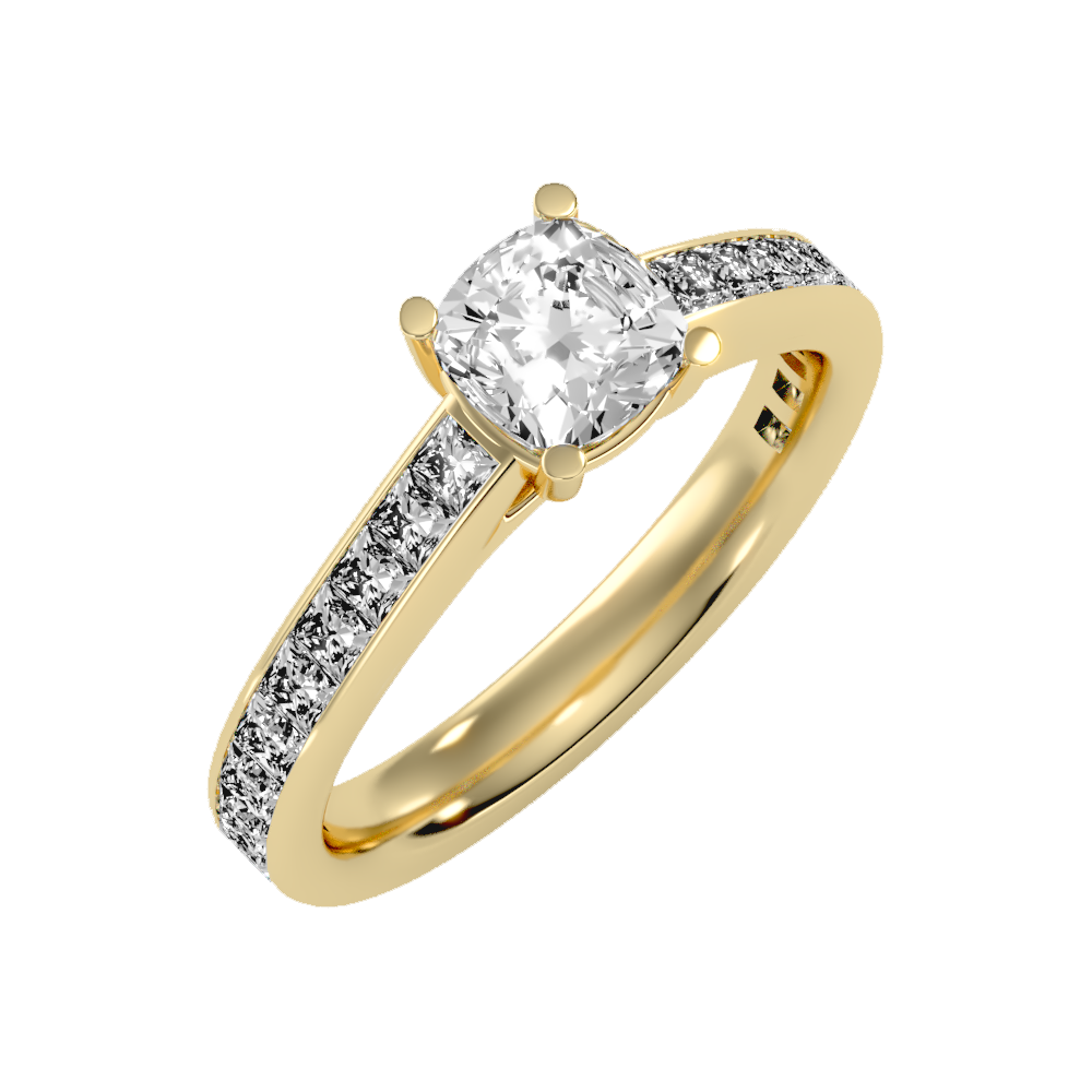 Blazing Solitaire Ring In 925 Sterling Silver - Five