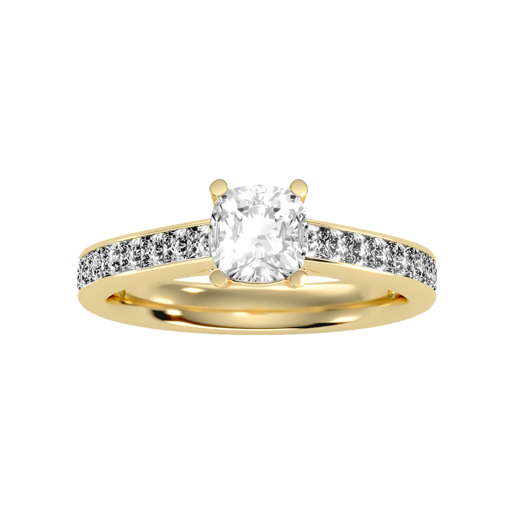 Blazing Solitaire Ring In 925 Sterling Silver - Six