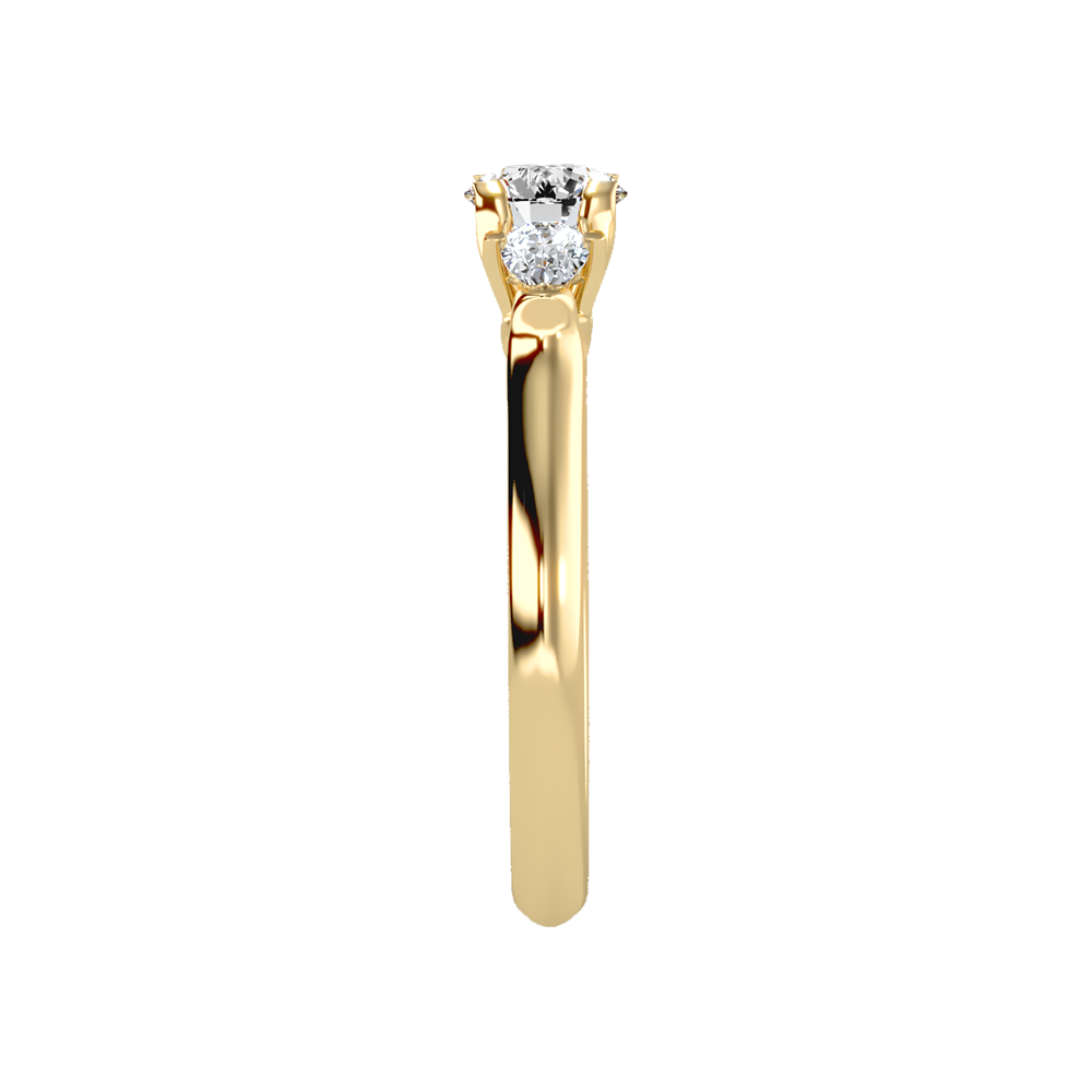 Blazing Tri Stone Ring - Eleven