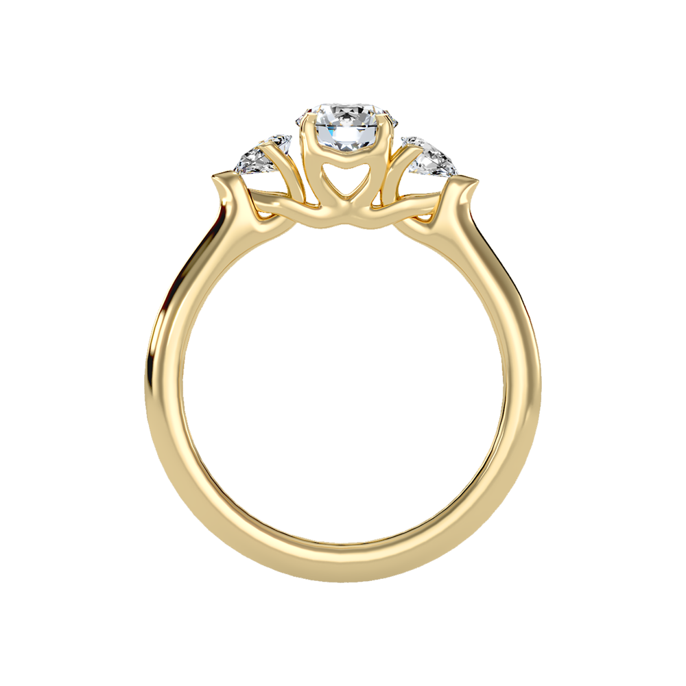 Blazing Tri Stone Ring - Twelve