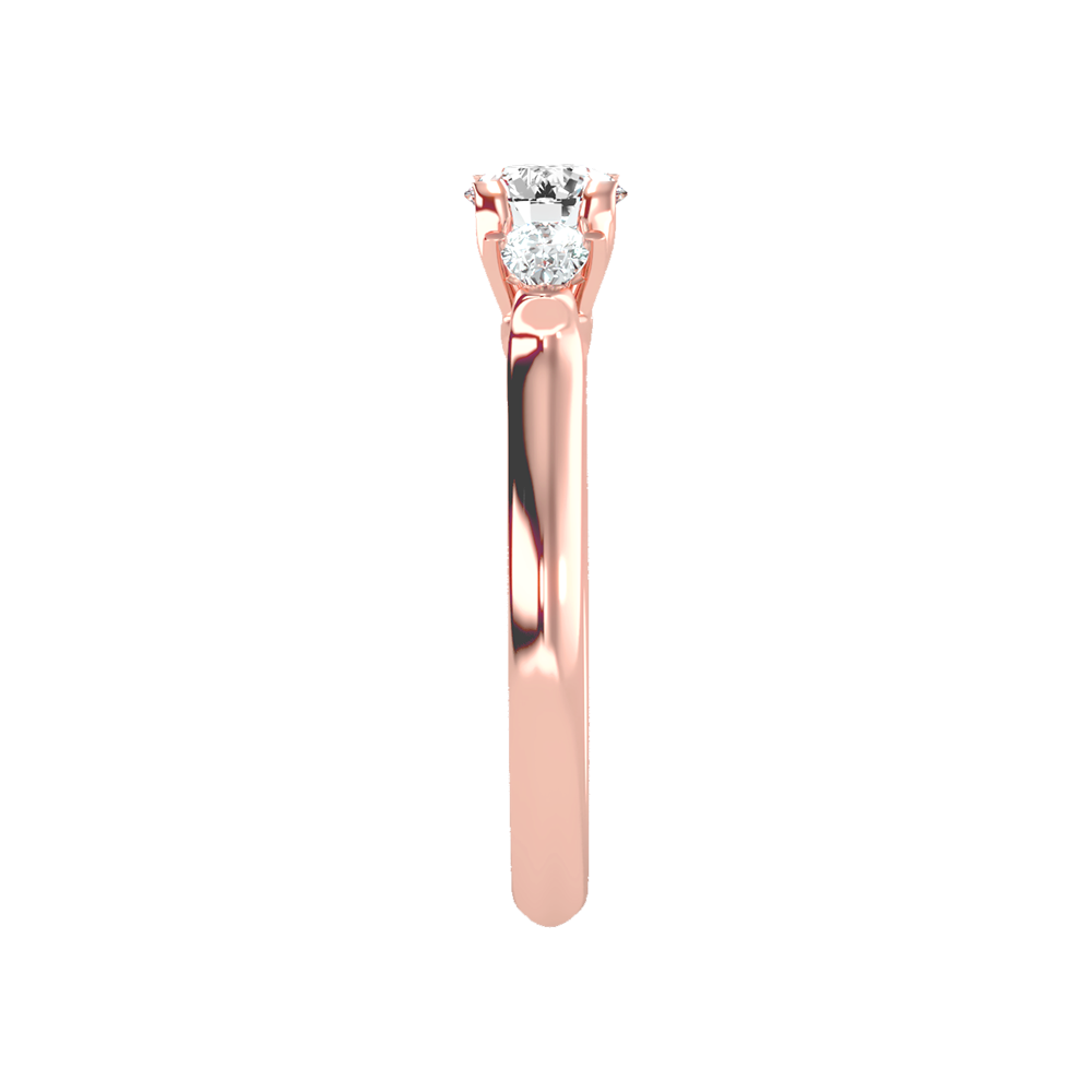 Blazing Tri Stone Ring - Three