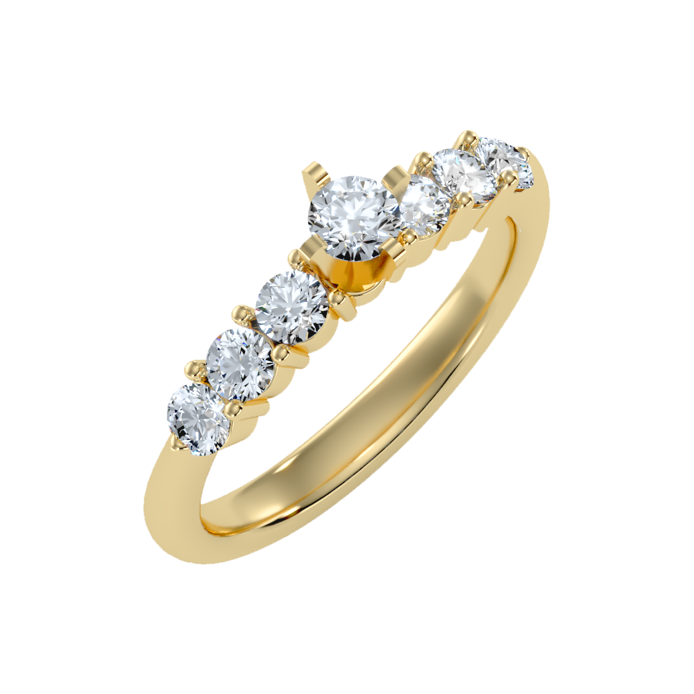 Blessing Solitaire Ring In 925 Sterling Silver - One