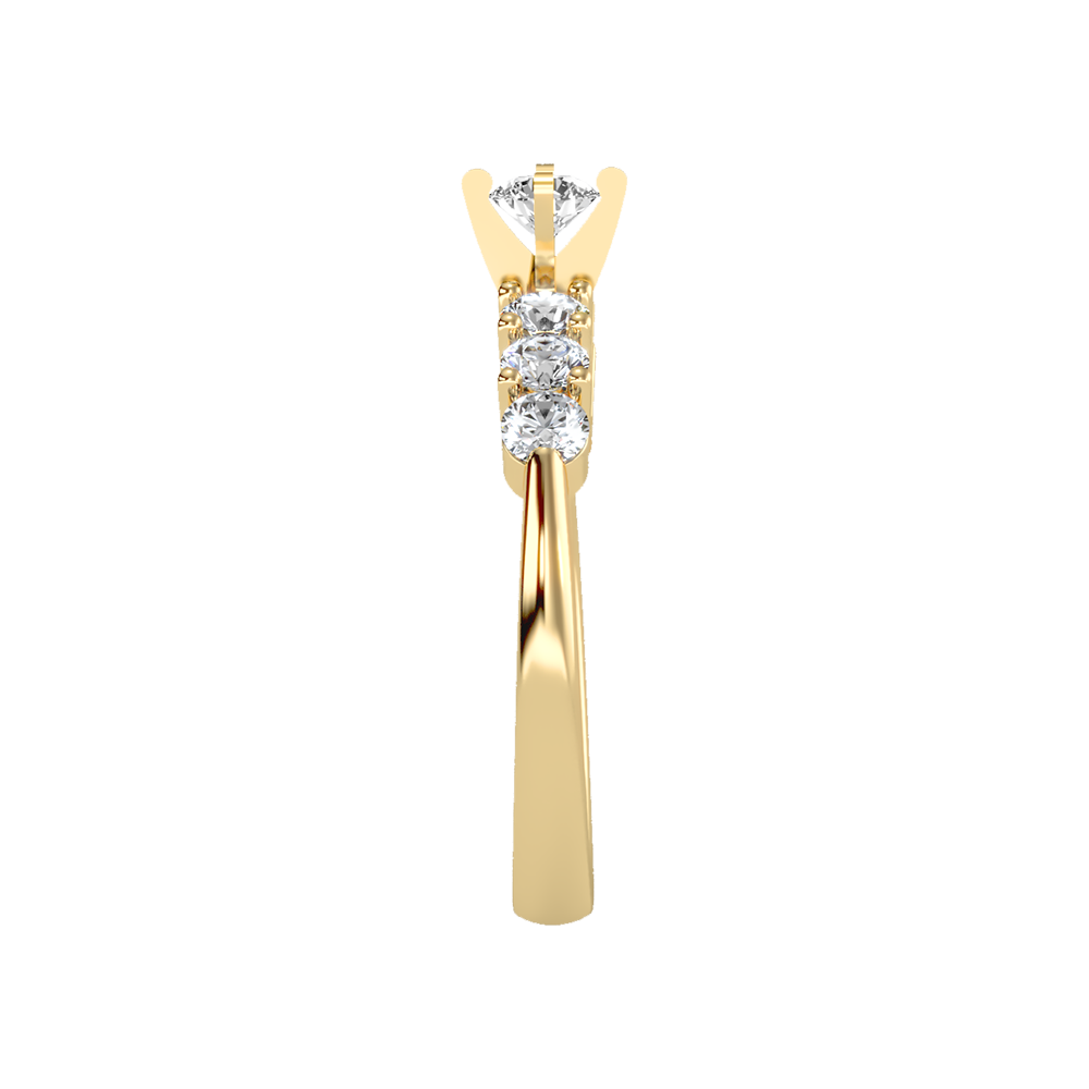 Blessing Solitaire Ring In 925 Sterling Silver - Four