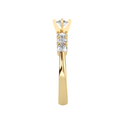 Blessing Solitaire Ring In 925 Sterling Silver - Four
