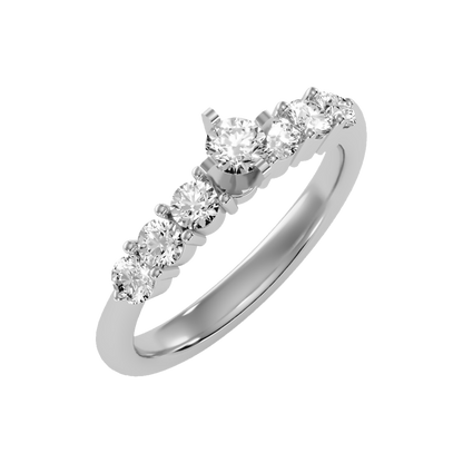 Blessing Solitaire Ring In 925 Sterling Silver - Five
