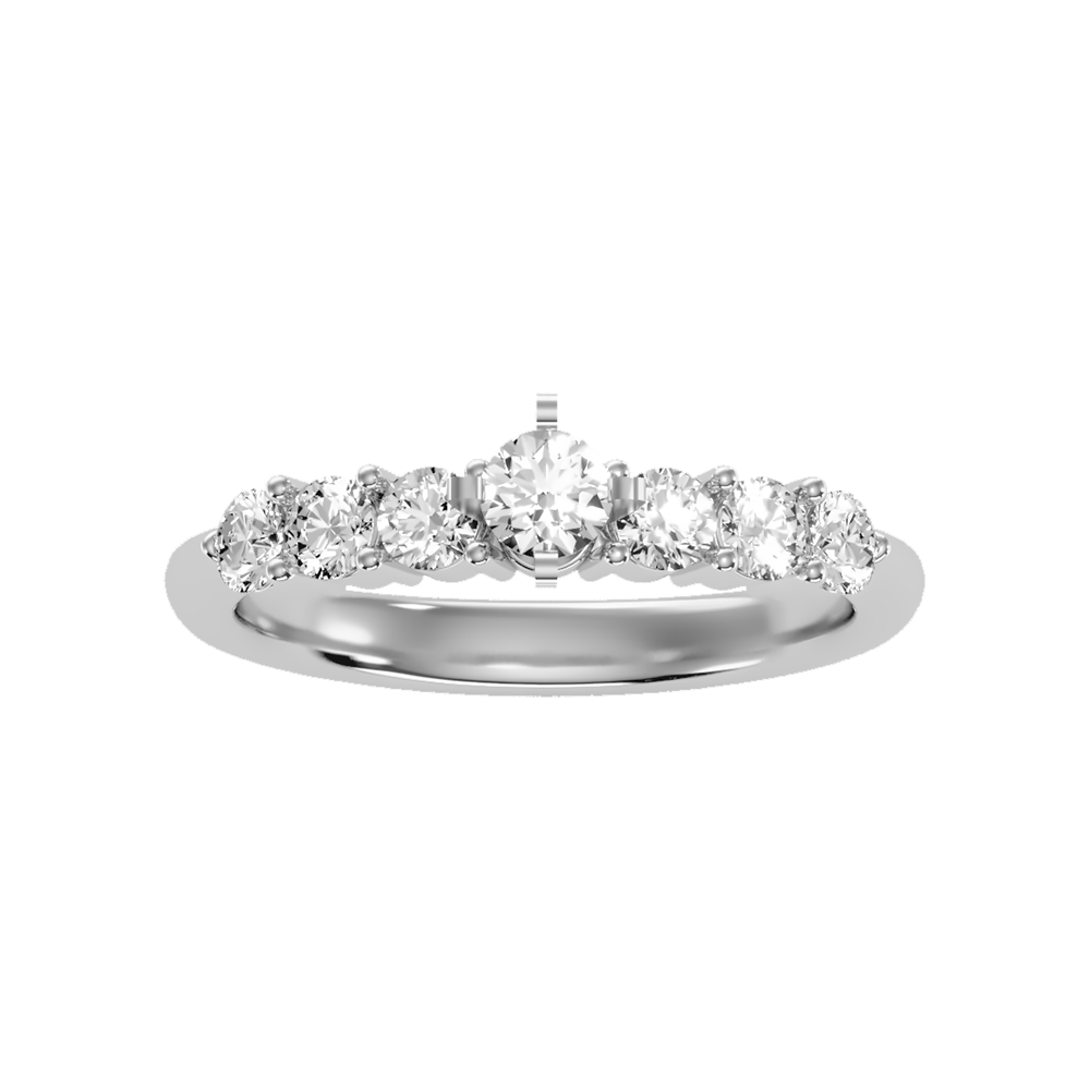 Blessing Solitaire Ring In 925 Sterling Silver - Six