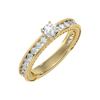Blissful Solitaire Ring In 925 Sterling Silver - One