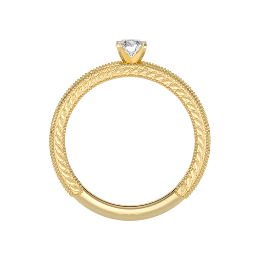Blissful Solitaire Ring In 925 Sterling Silver - Two