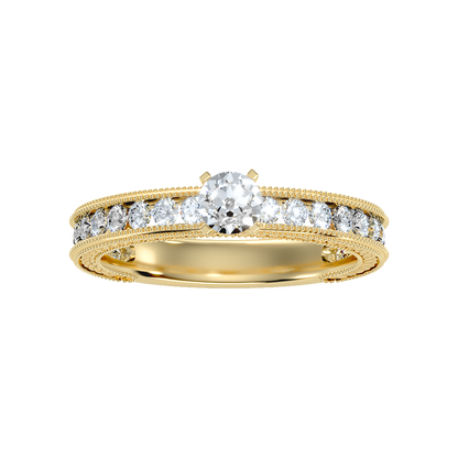 Blissful Solitaire Ring In 925 Sterling Silver - Three