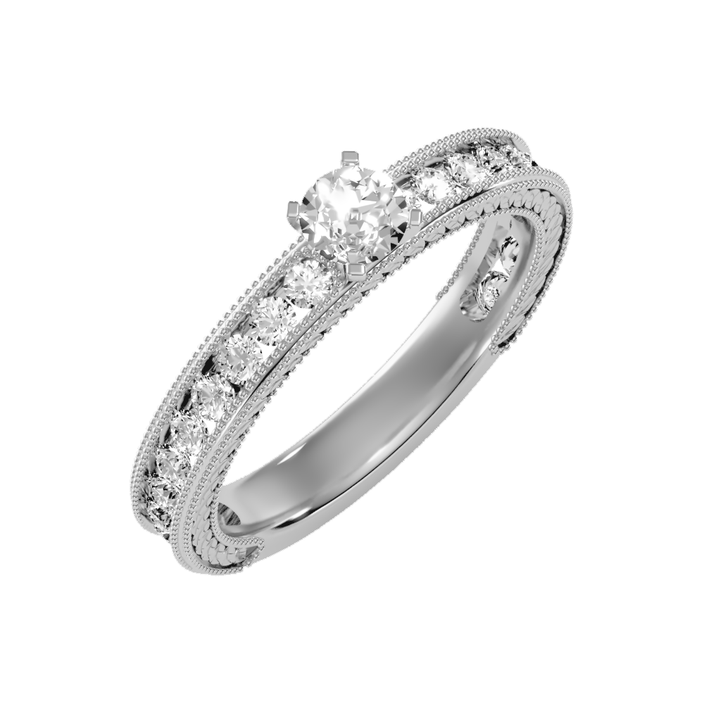 Blissful Solitaire Ring In 925 Sterling Silver - Five