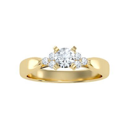 Blooming Solitaire Ring In 925 Sterling Silver - Ten