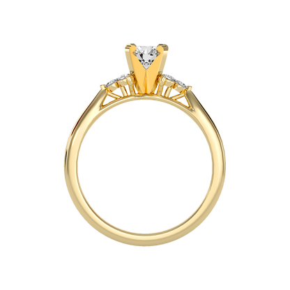 Blooming Solitaire Ring In 925 Sterling Silver - Twelve