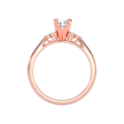 Blooming Solitaire Ring In 925 Sterling Silver - Seven