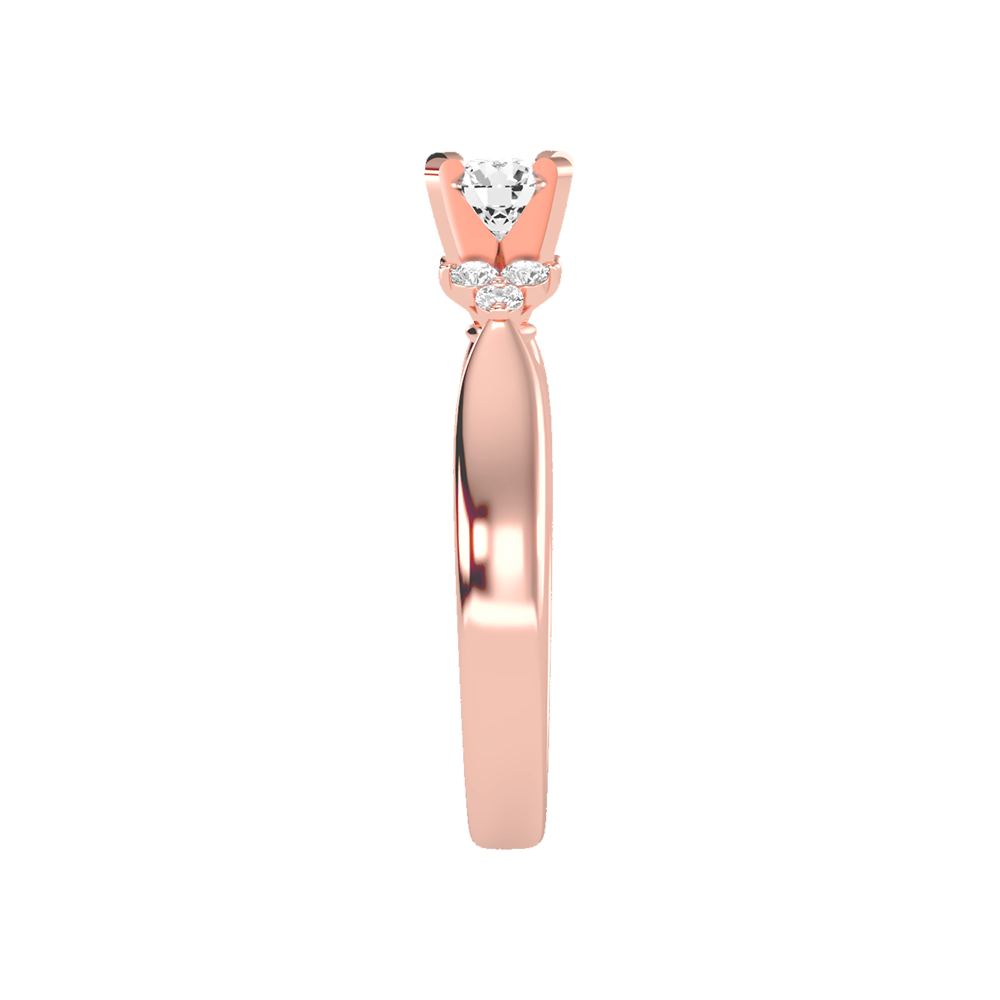 Blooming Solitaire Ring In 925 Sterling Silver - Eight