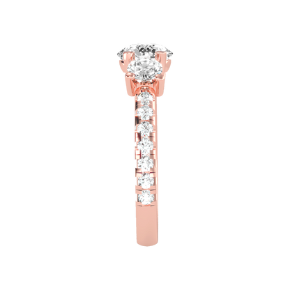 Blossomy Tri Stone Ring In 925 Sterling Silver - Eleven