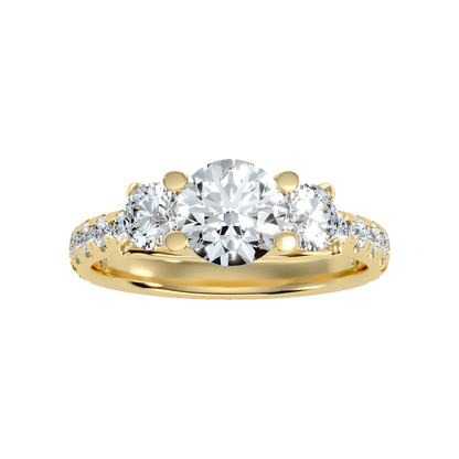 Blossomy Tri Stone Ring - Two